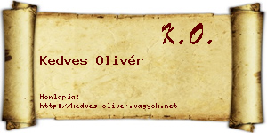 Kedves Olivér névjegykártya